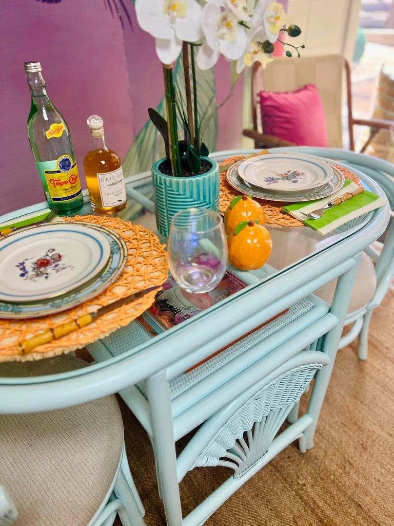 Cane honeymoon best sale dining set