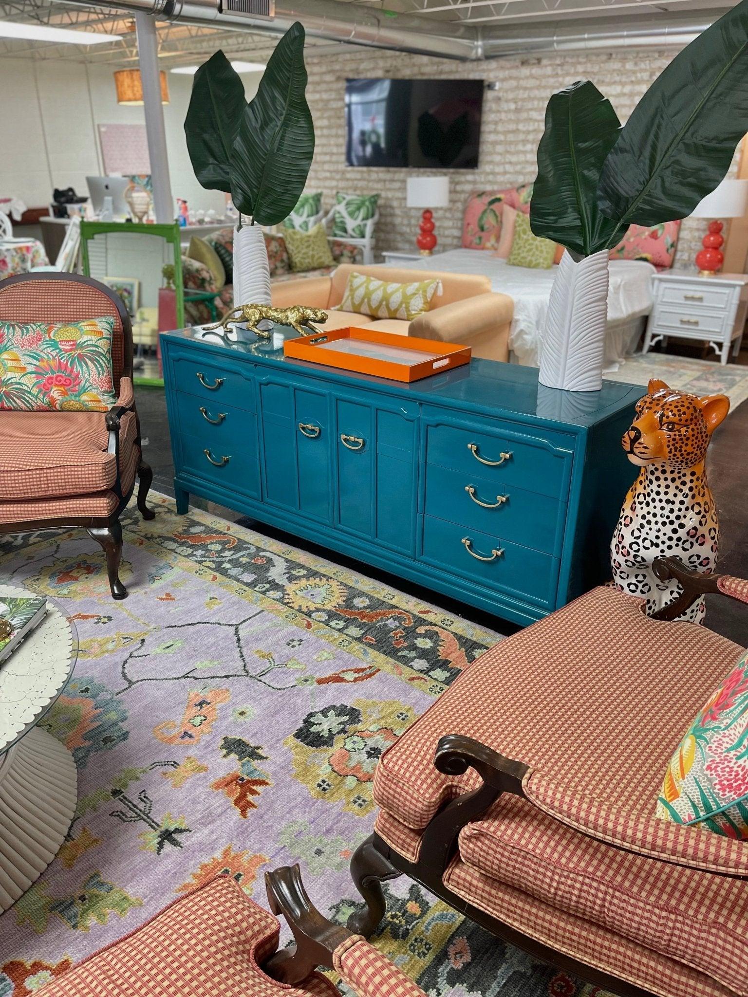 1960's Vintage Drexel Furniture Credenza Lacquered & Ready to Ship