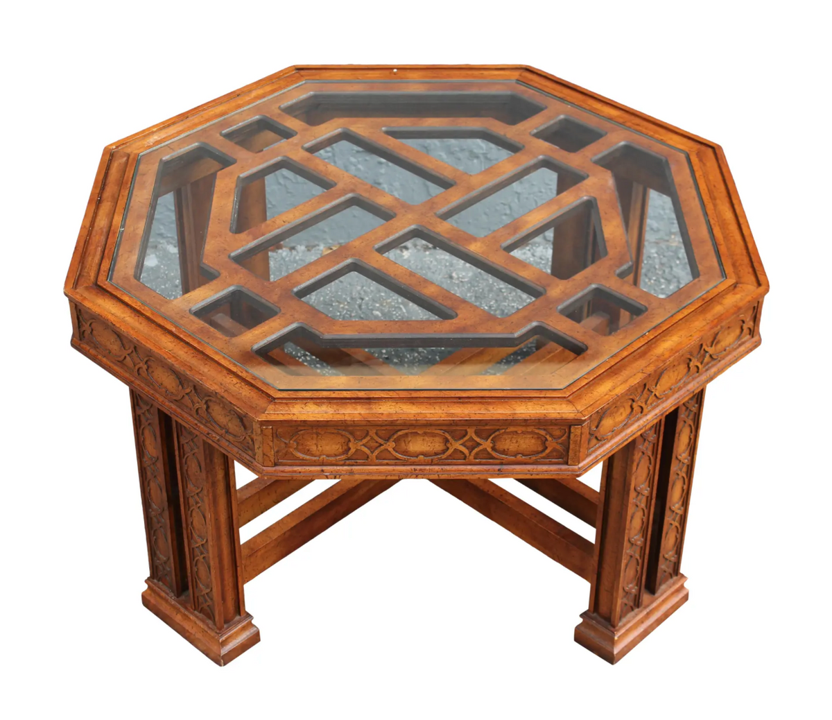 Vintage Chippendale Style Octagon Coffee Table Available for