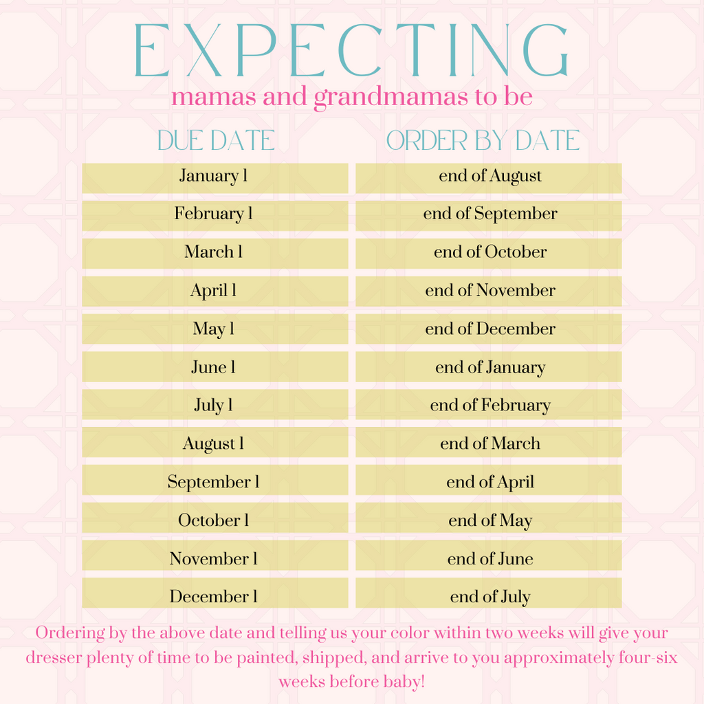 Expecting Mamas Here's When To Order Your Hibiscus House Lacquered Dresser!