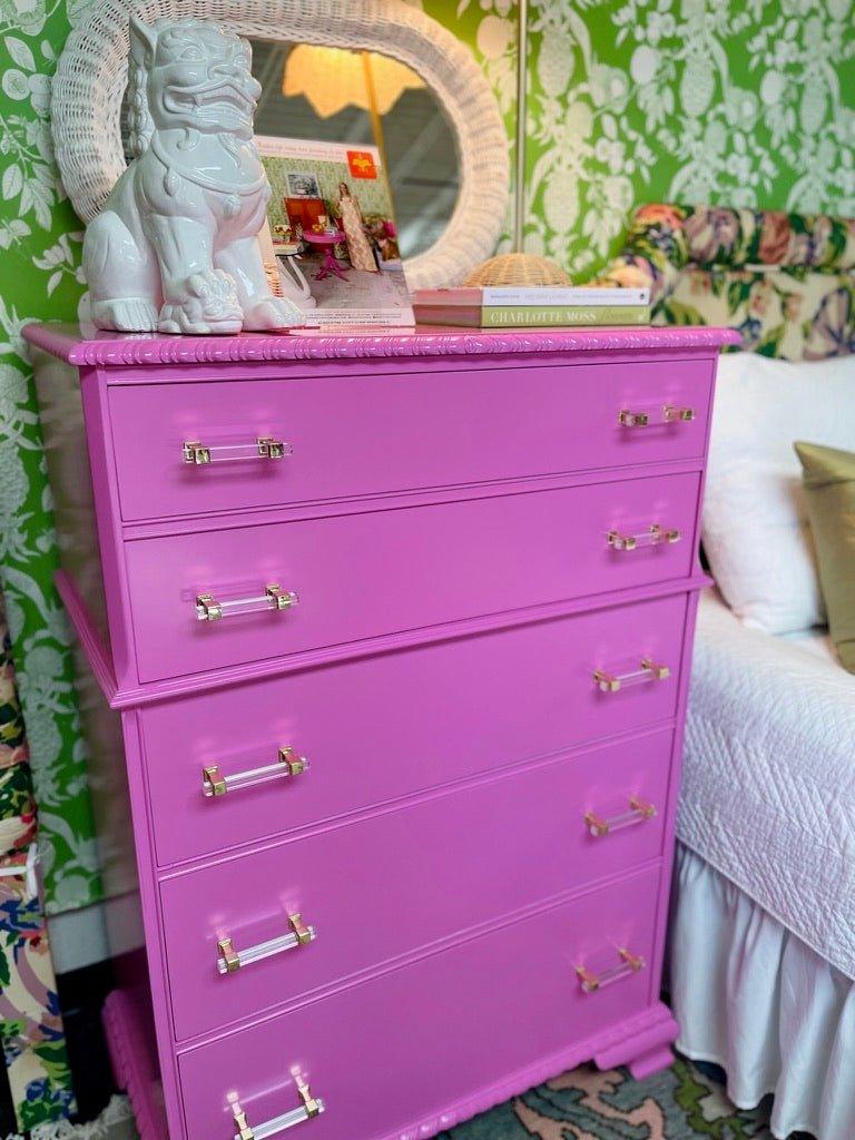 Chippendale Style Huntley Furniture Tallboy Chest Lacquered and Ready to Ship! - Hibiscus House