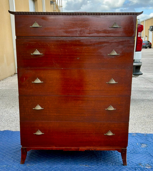 Vintage Rway Furniture Pagoda Style Tallboy Dresser Available for Custom Lacquer - Hibiscus House