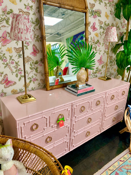 Vintage Drexel Furniture Omega Nine Drawer Dresser Available for Custom Lacquer!
