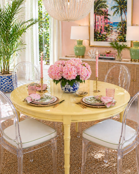 Vintage Stanley Furniture Faux Bamboo Game Table Available for Custom Lacquer! - Hibiscus House
