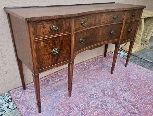 Antique Federal Style Traditional Inlaid Mahogany Sideboard Available to Customize! - Hibiscus House