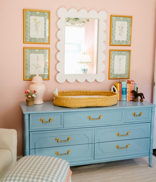 Vintage Broyhill Seven-Drawer Faux Bamboo Dresser Available to Customize!!