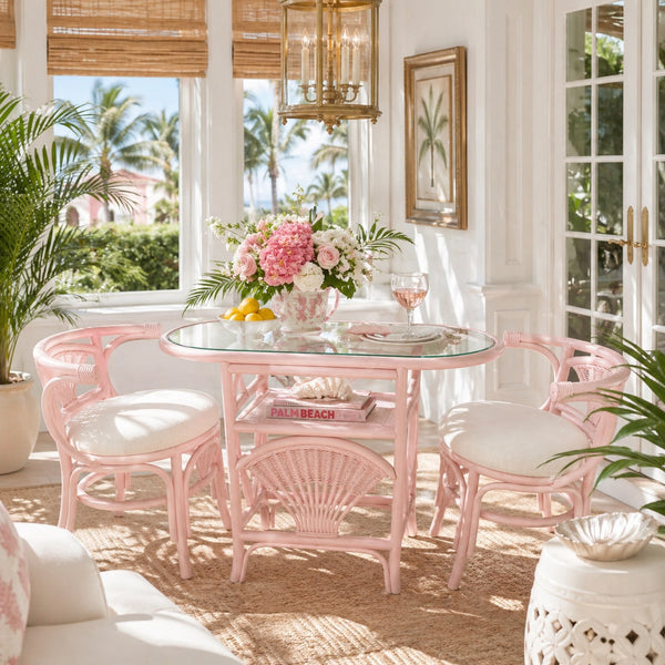 Vintage Rattan Honeymoon Table and Chairs Available to Customize!