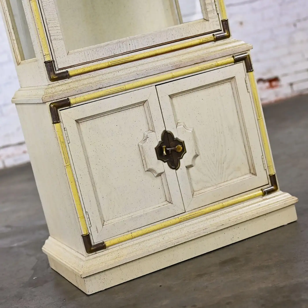 Drexel Furniture Chinoiserie Curio Cabinet/ Bookshelf Available for Custom Lacquer - Hibiscus House