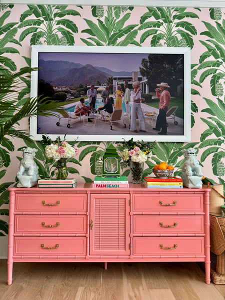 Vintage Henry Link Bali Hai Credenza Lacquered in "Charisma" and Ready to Ship!