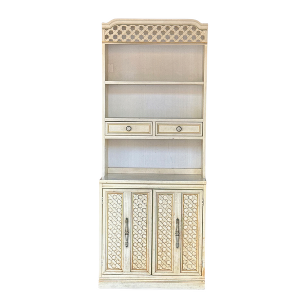 Vintage Dixie Furniture Two-Piece Bookcase with Hutch Available for Custom Lacquer!