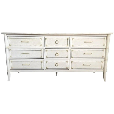 Thomasville Faux Bamboo Paoletti Collection Nine Drawer Dresser Available for Lacquer - Hibiscus House