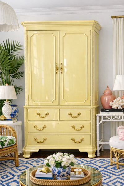 Vintage Council Furniture Chippendale Mahogany Linen Press Available for Lacquer - Hibiscus House