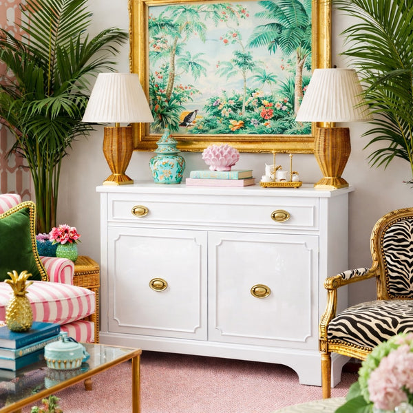 1940's Traditional Style Mahogany Serving Chest Available for Custom Lacquer