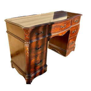 Antique 1930's Chippendale Style Mahogany Desk with Chair Available for Lacquer - Hibiscus House