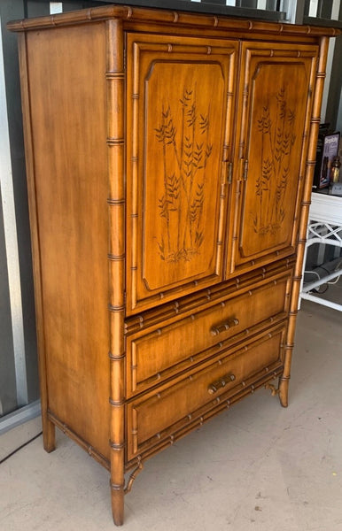 Vintage Dixie Furniture Company "Aloha" Collection Armoire Cabinet/ Bar Available to Customize!
