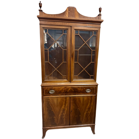 Vintage Hepplewhite Petite 1940's China Cabinet Available for Custom Lacquer!