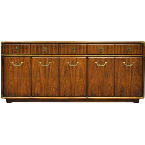 1970s Drexel Accolade Campaign Buffet Sideboard Available for Lacquer - Hibiscus House