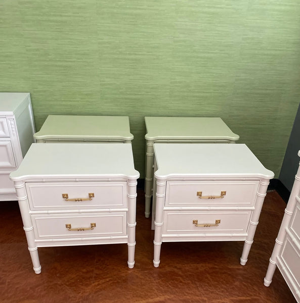Vintage Pair of Henry Link Bali Hai Bamboo Nightstands Available to Customize!