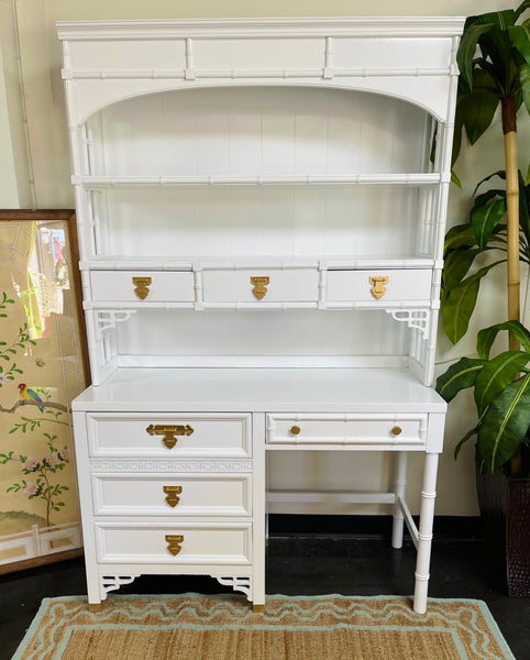 Vintage Dixie Shangrilah Desk with Hutch Available For Custom Lacquer!