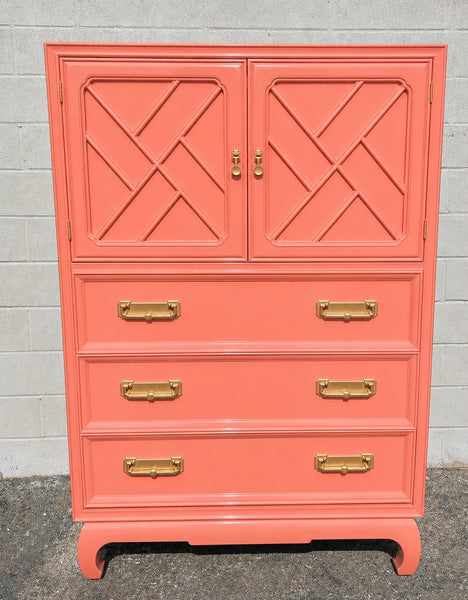 American of Martinsville Chippendale Armoire Available for Custom Lacquer!