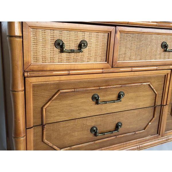 Vintage Broyhill Furniture Faux Bamboo Dresser Available for Custom Lacquer!