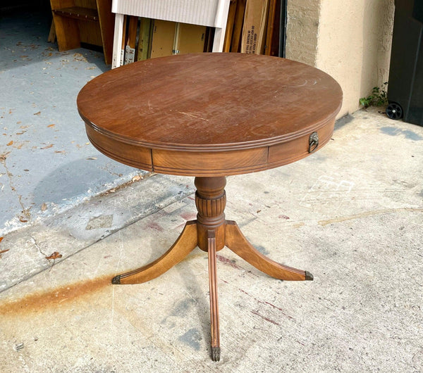 Duncan Phyfe Mahogany Drum Table Available for Custom Lacquer - Hibiscus House