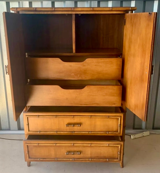 Vintage Dixie Furniture Company "Aloha" Collection Armoire Cabinet/ Bar Available to Customize!