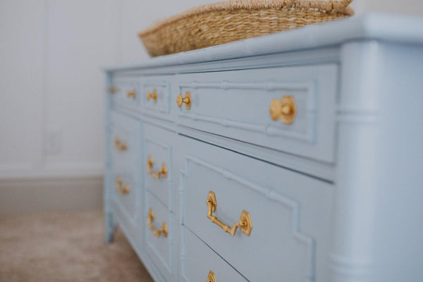 1970's Thomasville Allegro Faux Bamboo Dresser Available for Custom Lacquer - Hibiscus House