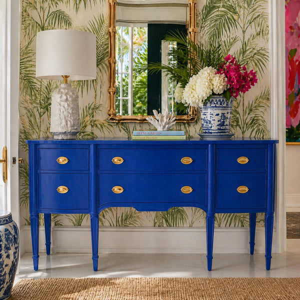 Antique Federal Style Traditional Inlaid Mahogany Sideboard Available to Customize! - Hibiscus House