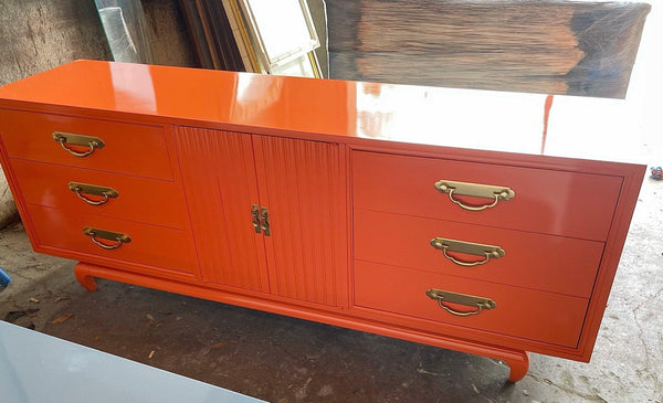 1960’s Merton Gershun for American of Martinsville Walnut Credenza Available for Lacquer - Hibiscus House