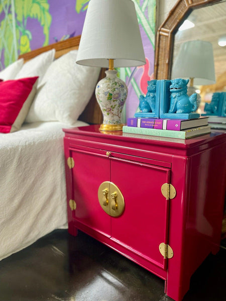 Signed Ray Sabota for Century Furniture Pair of Nightstands End Tables Available for Lacquer! - Hibiscus House