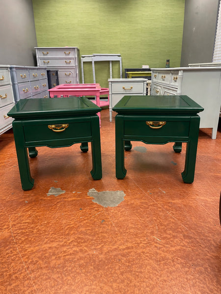 Vintage Broyhill Premier Collection End Table Pair Available for Custom Lacquer!