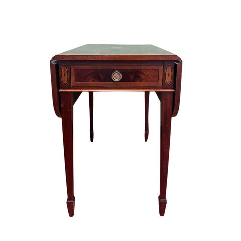 Vintage Hekman Mahogany Drop Leaf Pembroke Side Table Available for Custom Lacquer! - Hibiscus House