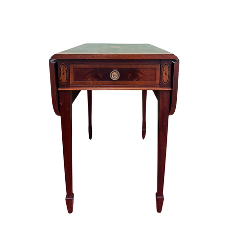 Vintage Hekman Mahogany Drop Leaf Pembroke Side Table Available for Custom Lacquer!