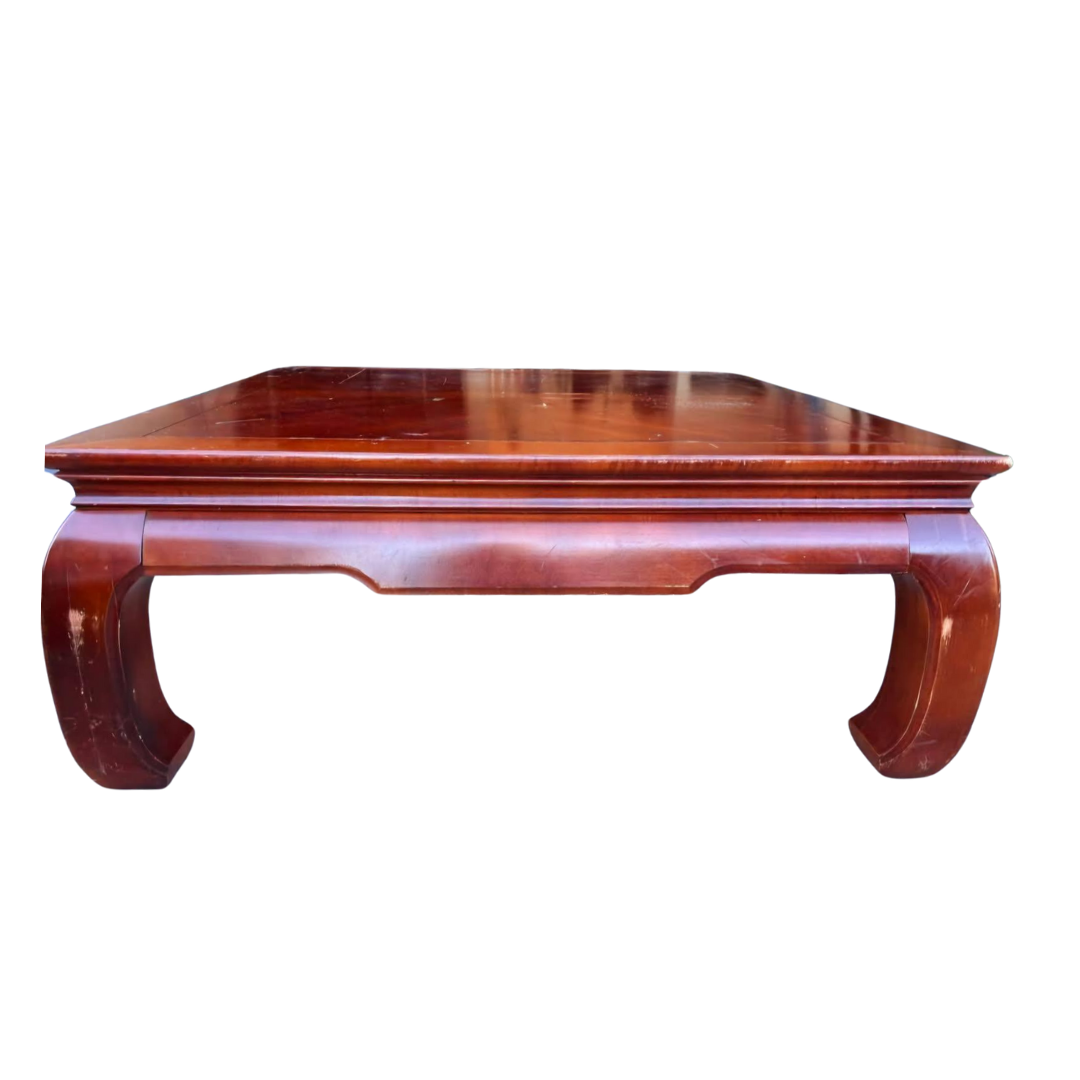 Gorgeous Vintage Ming Style All-Wood Coffee Table Available for Custom Lacquer!