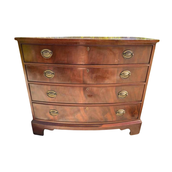 Gorgeous Vintage Ethan Allen Bow Front Traditional Style Chest Available for Custom Lacquer! - Hibiscus House