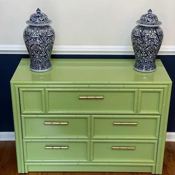 Pair of Lea Furniture Large Nightstand Chest Pair Available for Lacquer - Hibiscus House