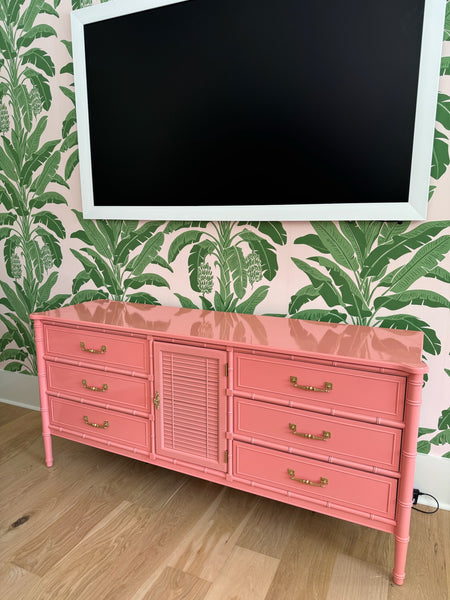Vintage Henry Link Bali Hai Credenza Lacquered in "Charisma" and Ready to Ship!