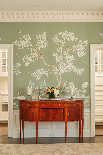 Demilune Traditional Style Mahogany Sideboard Available and READY TO SHIP!
