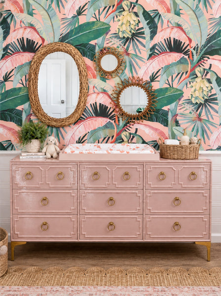 Vintage Drexel Furniture Omega Nine Drawer Dresser Available for Custom Lacquer! - Hibiscus House