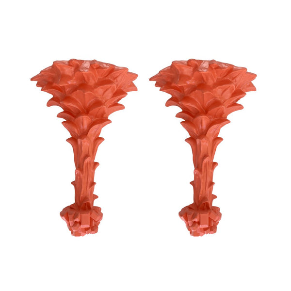 High Gloss Lacquered Palm Tree Wall Sconce Pair - Hibiscus House