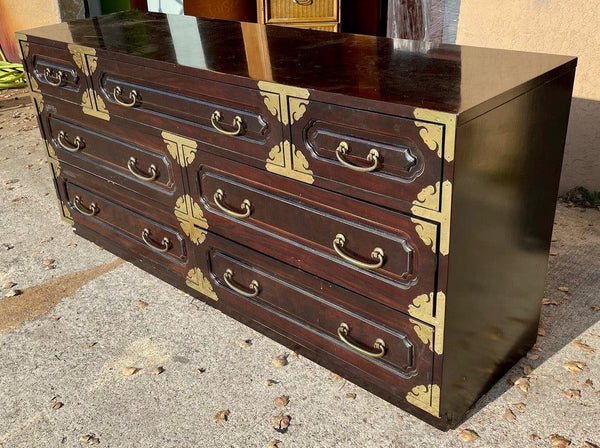 Vintage Bernhardt Chinoiserie Style Dresser Available for Custom Lacquer - Hibiscus House