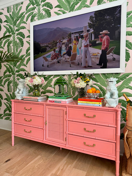Vintage Henry Link Bali Hai Credenza Lacquered in "Charisma" and Ready to Ship!