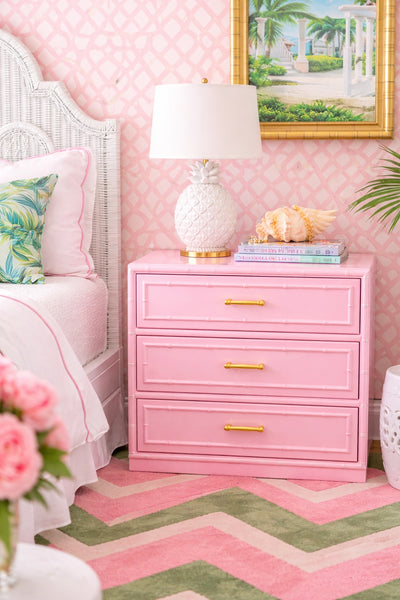 Vintage Dixie Furniture Aloha Large Nightstand/Chest Pair Available for Custom Lacquer! - Hibiscus House