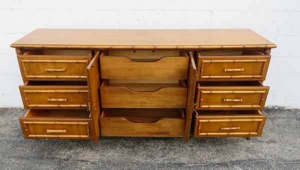 Vintage Dixie Aloha Faux Bamboo Credenza Available to Customize!