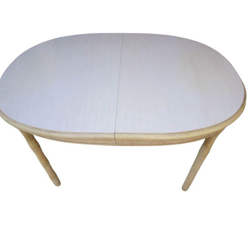 Hollywood Regency Faux Bamboo Dining Table (with leaf) Available for Custom Lacquer - Hibiscus House