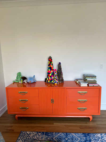 Vintage American of Martinsville Ming Chippendale Credenza Available for Custom Lacquer - Hibiscus House