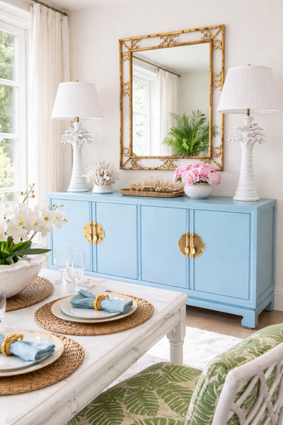 Vintage Drexel Heritage Credenza Sideboard Buffet Available for Custom Lacquer - Hibiscus House