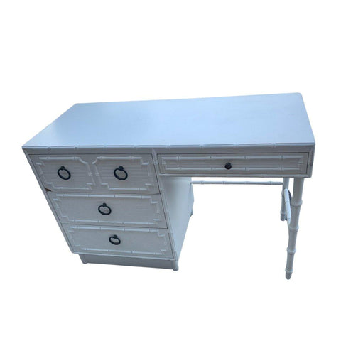 Vintage Drexel Kensington Collection Faux Bamboo Desk Available for Custom Lacquer! - Hibiscus House