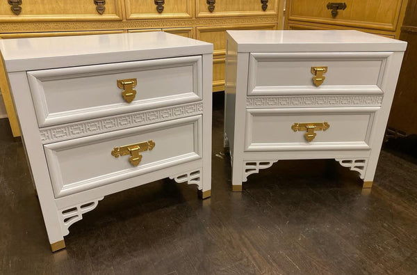 Vintage Dixie Shangrila Nightstand Pair Available for Custom Lacquer!